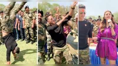 અક્ષય કુમારે BSFના જવાનો સાથે ઉજવી હોળી, જુઓ PICS અને Video