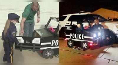 બીમારીથી પીડાતી દીકરીને ખુશ કરવા પિતાએ વ્હીલચેરને જ બનાવી દીધી પોલીસની ગાડી