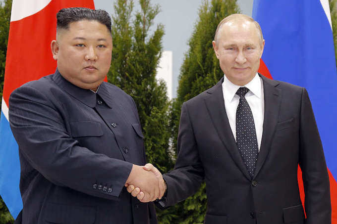 Kim Jong Un and Vladimir Putin hold first summit