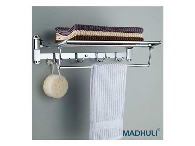 MADHULI Stainless Steel Folding Towel Rack