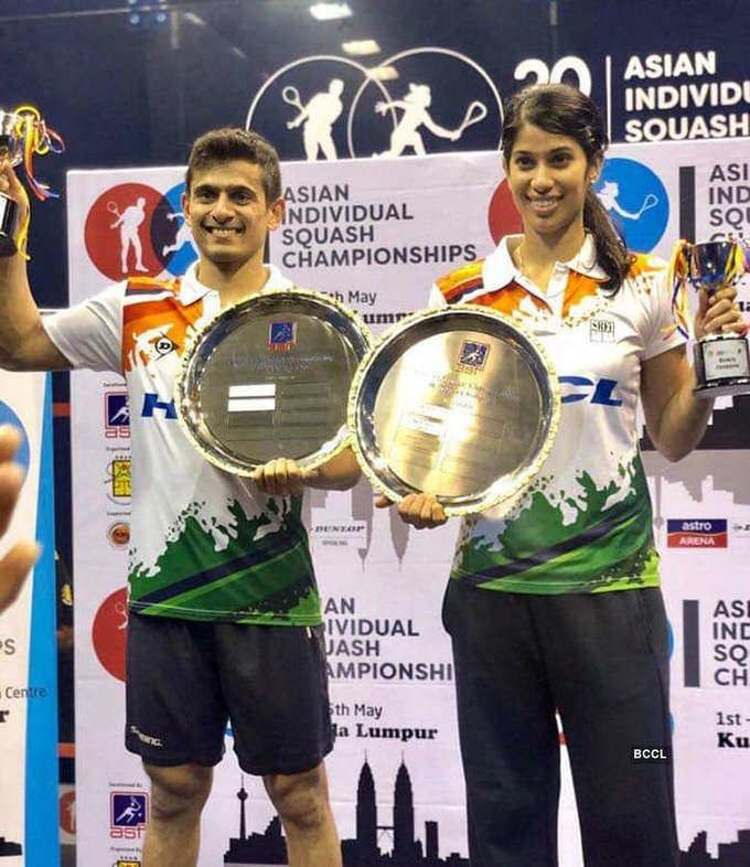​Joshna Chinappa and Saurav Ghosal win Asian Individual Squash Championships 2019​