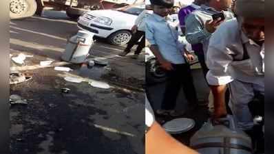 જામનગરઃ દૂધના કેનમાં દૂધ નહીં પરંતુ હતું કંઈક એવું કે લોકોએ લૂંટ મચાવી, જુઓ Video