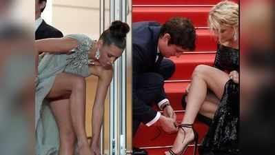 Cannes ફેસ્ટિવલમાં રેડ કાર્પેટ પર ચાલતા ચાલતા હોટ હસીનાઓ સાથે થયું આવું.....