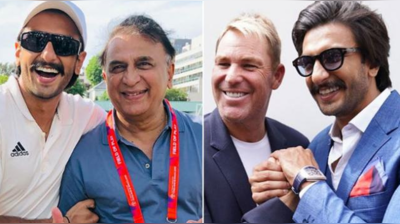 રણવીર સિંહે વિશ્વના મહાન ક્રિકેટર્સ સાથે કરી મુલાકાત, જુઓ ફોટોગ્રાફ્સ