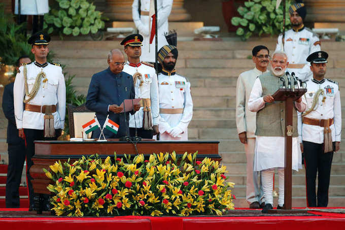 Modi, who steered BJP to a landslide victory, takes oath as PM for the second term