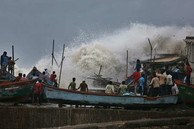 Winds, rain batter western India as cyclone Vayu veers away