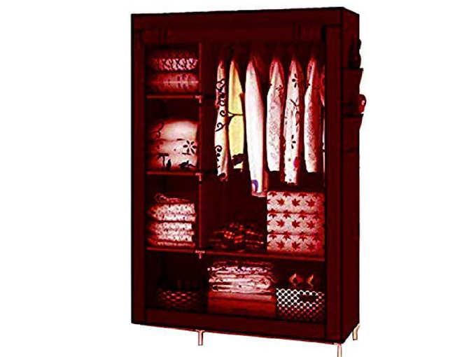 Cabinet Easy Installation Folding Wardrobe Cupboard Almirah Storage Rack