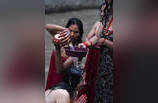 Hindu women in Nepal celebrate Teej festival