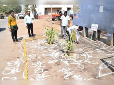 ಕಣ್ಮರೆಯಾಯಿತು ಕಸದ ರಾಶಿ..ಕಂಗೊಳಿಸಿತು ರಂಗೋಲಿ