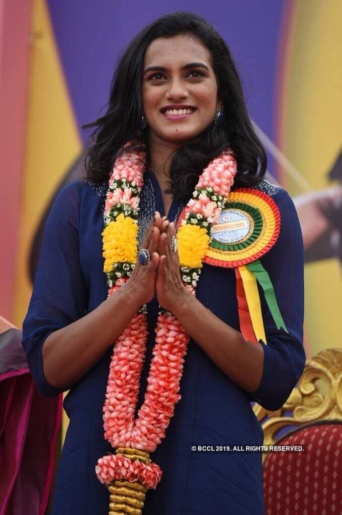 Spectacular pictures from PV Sindhu’s felicitation ceremonies