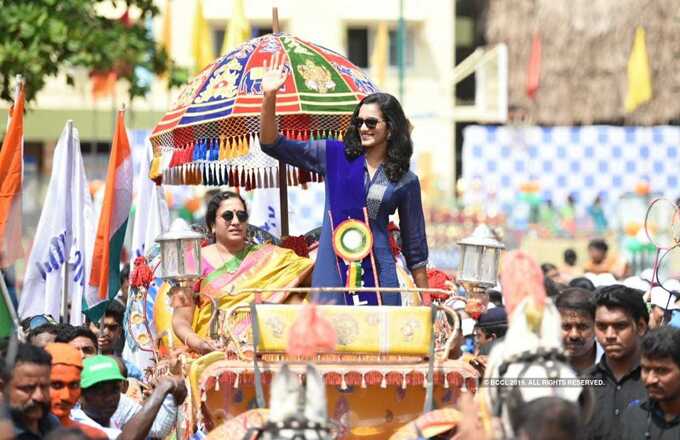 Spectacular pictures from PV Sindhu’s felicitation ceremonies