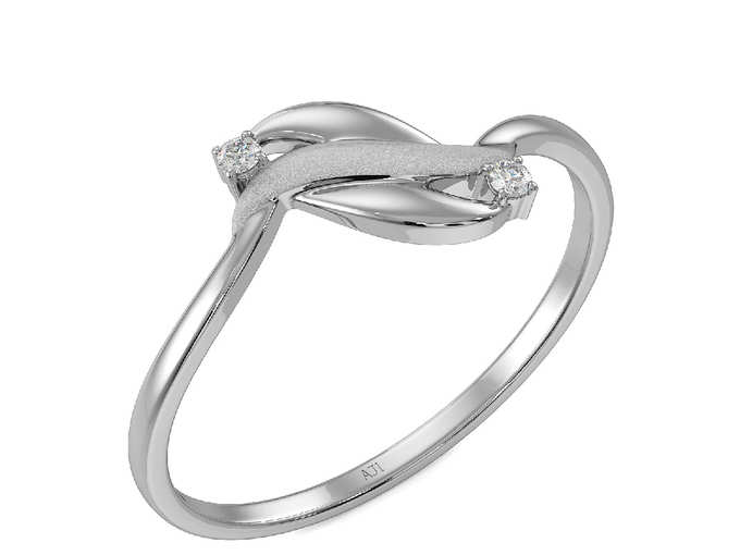 Platinum and Diamond Ring for Girls