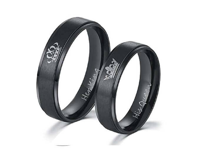 Black Ring Titanium Stainless Steel