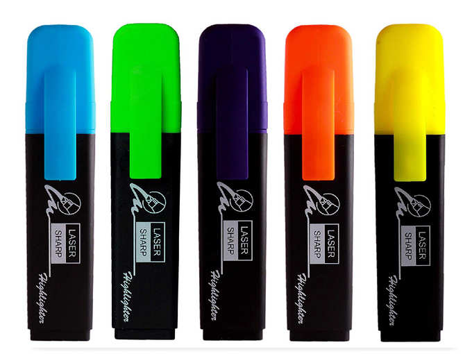 Laser Sharp Fine Grip Eco-Friendly Highlighter Marker