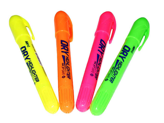Generic Amos Set Of 4 Dry Highlighter Pens