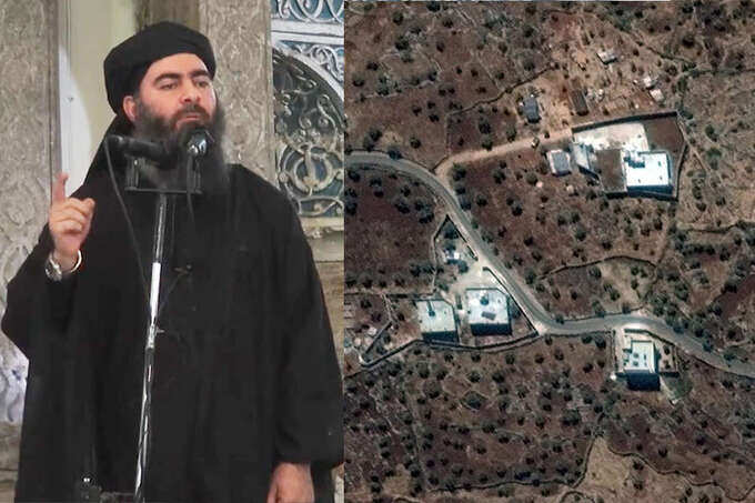 Pictures of the site where ISIS chief Abu Bakr al-Baghdadi was killed