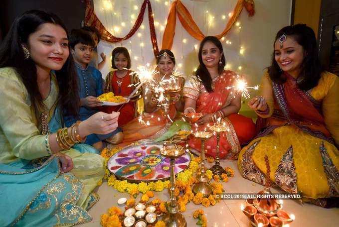 Colourful pictures of Diwali celebrations across India