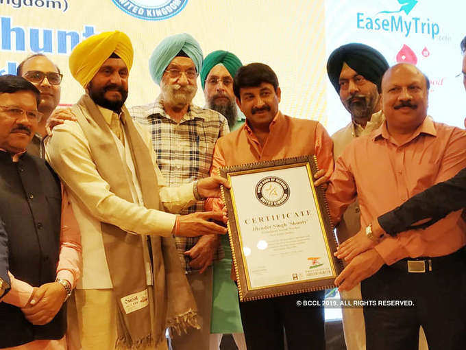 Jitender Singh Shunty gets honoured by World Book of Records London