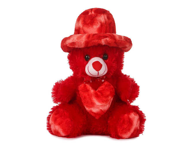 Deals India Cap Teddy Bear Very Beautiful Huggable Valentine and Birthday Gifts Lovable Special Gift- 32 cm, Red