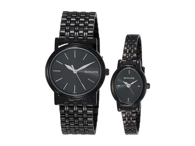 Sonata Analog Black Dial Unisex Watch-sonata