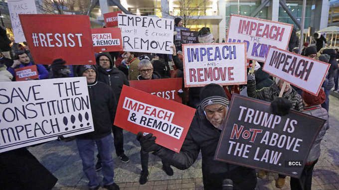 In pics: Thousands rally ahead of Donald Trump impeachment votes
