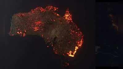 સેટેલાઈટ દ્વારા લેવામાં આવેલી તસવીરમાં જોવા મળી ઓસ્ટ્રેલિયાની આગની ભયાનકતા