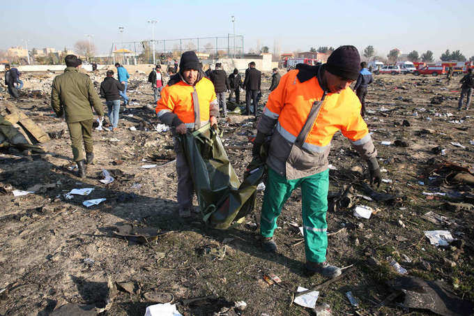 In pics: Ukrainian plane with 176 on board crashes near Tehran 