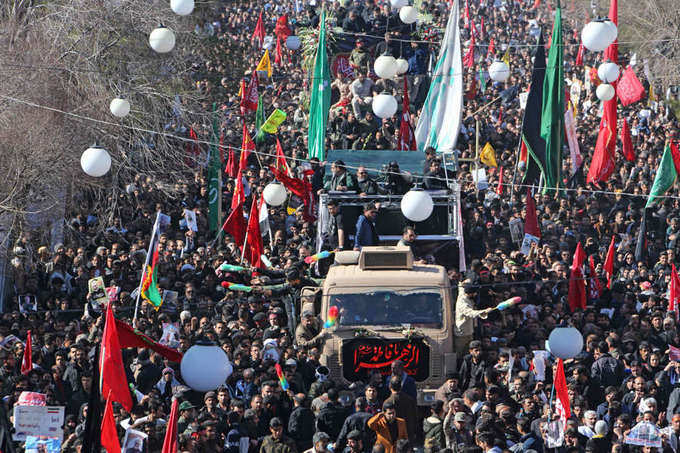 Stampede at Iranian general Qasem Soleimani’s funeral leaves over 30 dead