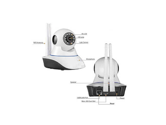 720P Night Vision Wireless WiFi Ip Camera with 2 Way Audio and Upto 64 GB SD Card Support