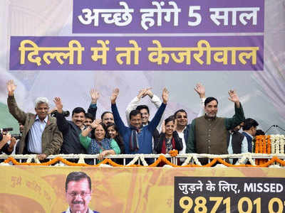 दिल्ली निवडणुकीचे निकाल जाहीर, आपचा ६२ जागांवर विजय