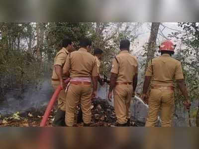 കനത്ത ചൂട്; കോട്ടയം ബൈപ്പാസിന് സമീപം തീപിടിത്തം