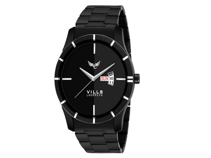 Analogue Black Dial Day and Date Series Men&#39;s Watch