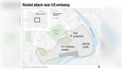 ഇറാഖിലെ അമേരിക്കന്‍ എംബസിക്ക് സമീപം റോക്കറ്റ് ആക്രമണം