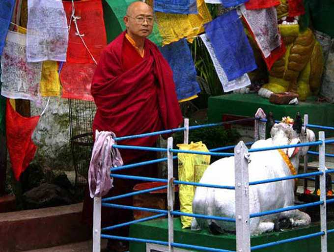 ​मंदिराच्या मध्यभागी शिवाची स्थापना