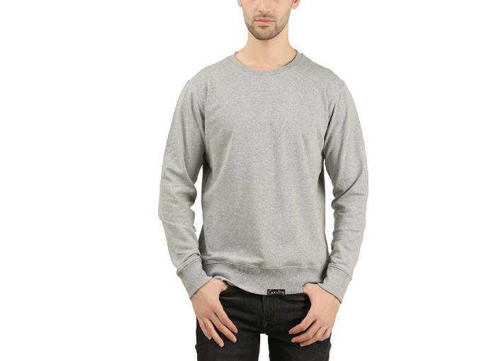 Cotton Sweatshirt Grey Melange