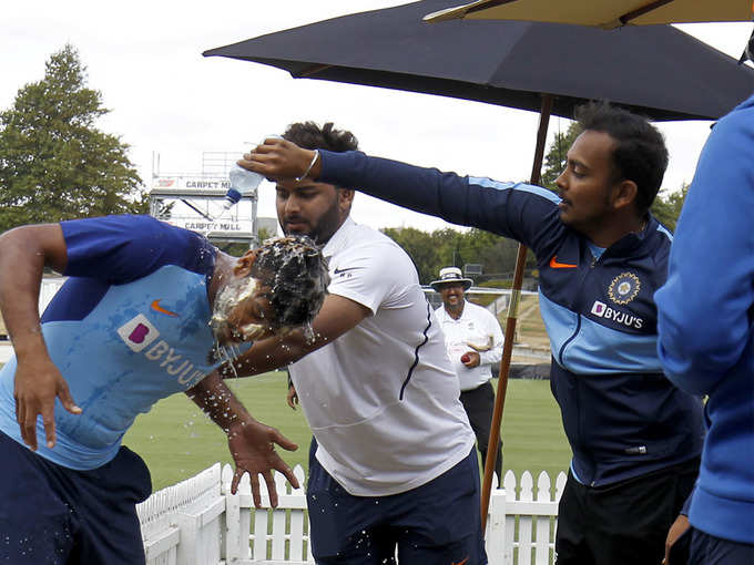 Mayank agarwal with prithvi and rishabh pant