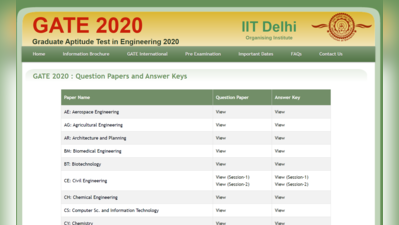 GATE Answer Key 2020: गेट परीक्षा की आंसर की जारी, ये रहा डायरेक्ट लिंक