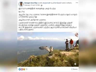 Fact Check: கேரள மலையில் ஜடாயு பறவையின் அரிய காட்சி... பரவும் வீடியோ உண்மையா?