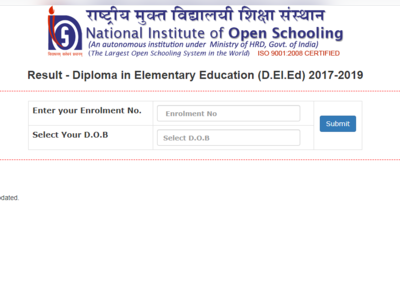 NIOS DELEd Result 2020: जनवरी सप्लिमेंटरी परीक्षा का रिजल्ट घोषित, यहां देखें