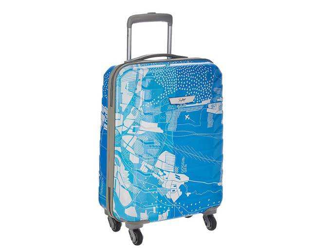 Polycarbonate 55 cms Blue Hardsided Cabin Luggage