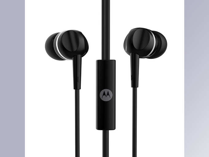 Motorola Pace 100 in-Ear Headphones with Mic &amp; Alexa Built-in(Black)