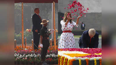 राष्ट्रपति भवन में ट्रंप का शाही स्वागत, महात्मा गांधी को दी श्रद्धांजलि, देखें तस्वीरें