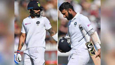 IND vs NZ: चेतेश्वर पुजारा, अजिंक्य रहाणे ही नहीं, खुद विराट कोहली भी डिफेंसिव, देखें है आंकड़े