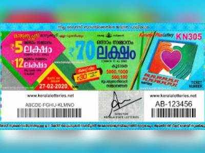KN 305 Lottery: കാരുണ്യ പ്ലസ് ലോട്ടറി നറുക്കെടുപ്പ് ഇന്ന് മൂന്ന് മണിയ്ക്ക്