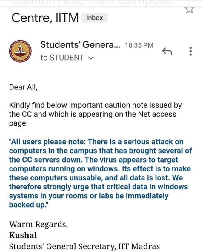 FACT CHECK: IIT Madras email servers were under ransomware attack