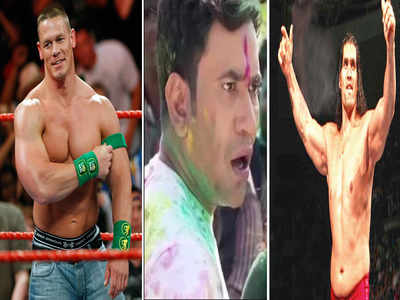 John Cena और Khali भोजपुरी गाने पर कर रहे डांस, निरहुआ देख हैं हैरान!