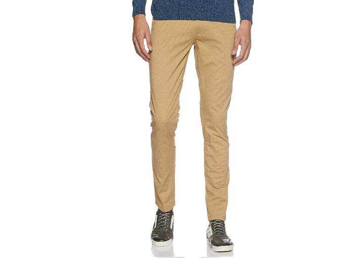 Pantaloons Men&#39;s Slim Fit Casual Trousers