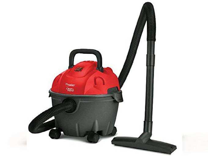 Prestige 1200 Watt Wet and Dry Vacuum Cleaner (Black and Red)
