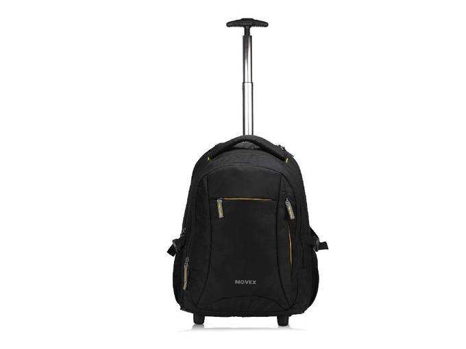 Novex Pacific Nylon Black 15.6&quot; Laptop Trolley Backpack
