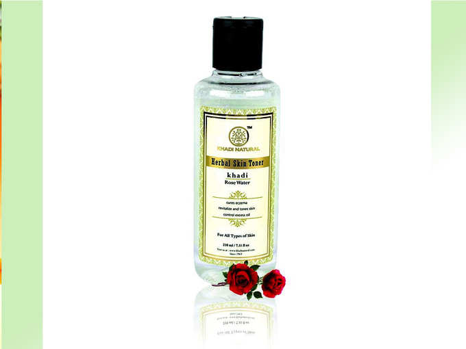 Khadi Natural Rose Water Herbal Skin Toner, 210ml